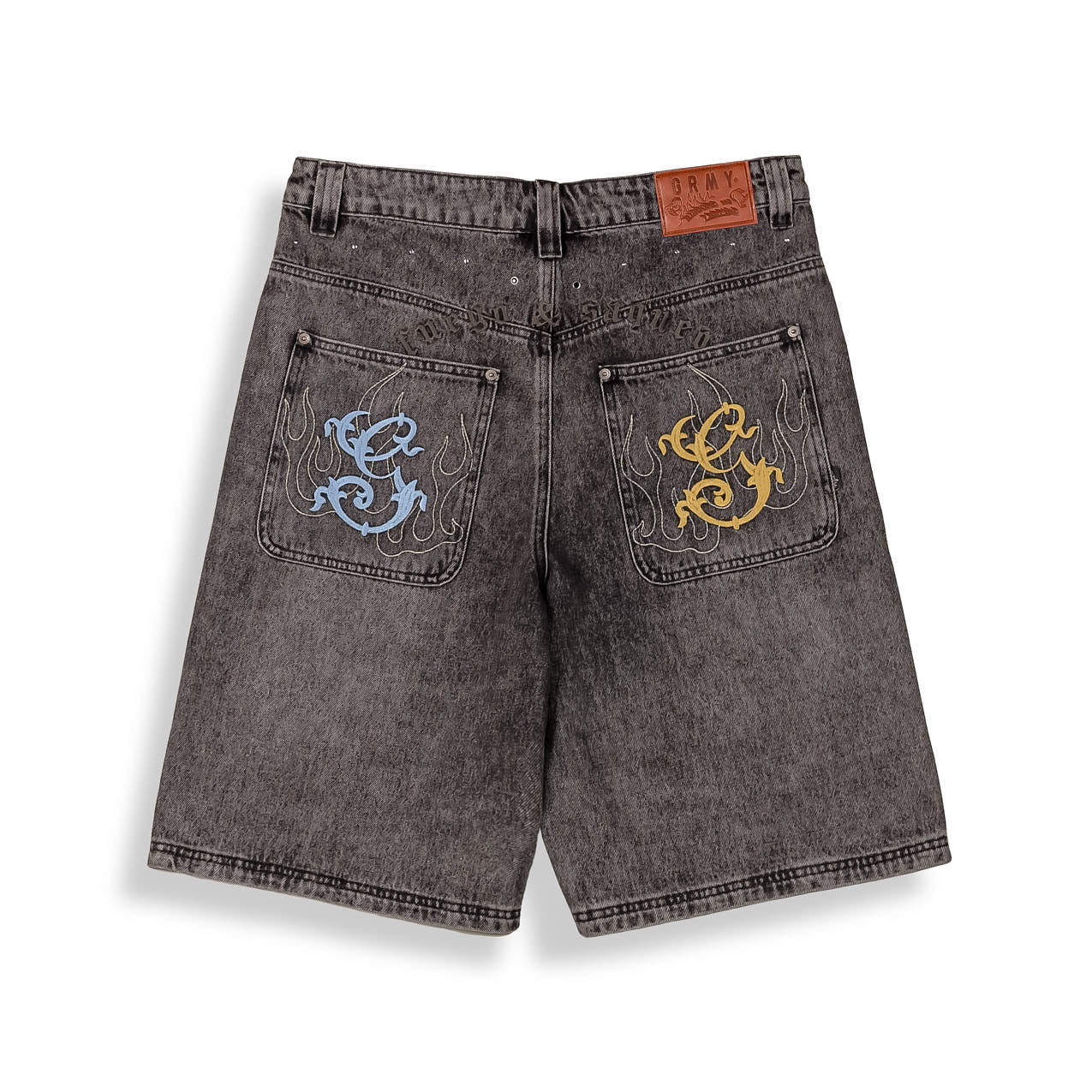 Chief Watcher Baggy Washed Black Shorts – Grimey