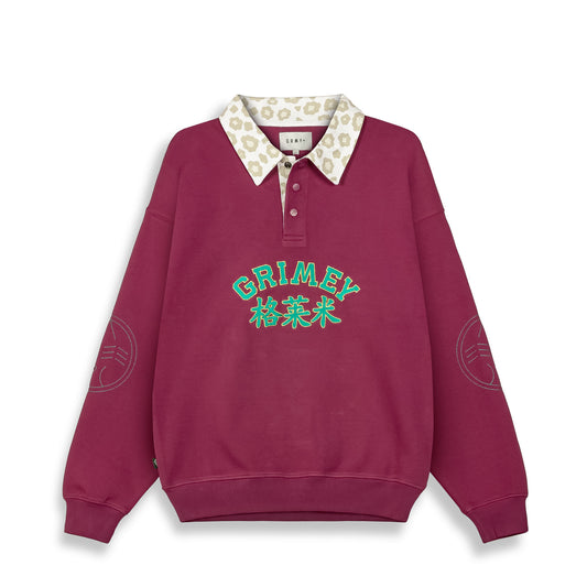Royal Paw Pique Wine Polo Sweatshirt