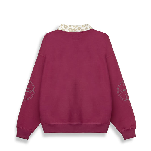 Royal Paw Pique Wine Polo Sweatshirt