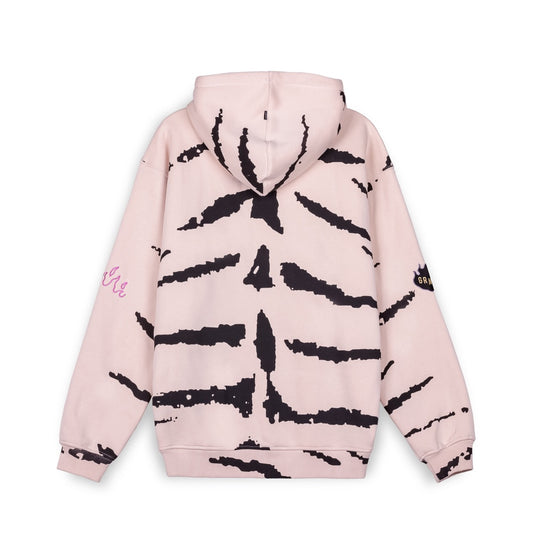 SUDADERA CAPUCHA GRIMEY CLOVEN TONGUES ALL OVER PRINT VINTAGE - CREAM  | Summer 23