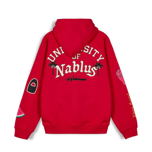SUDADERA CAPUCHA GRIMEY NABLUS VINTAGE - DARK RED | FW23