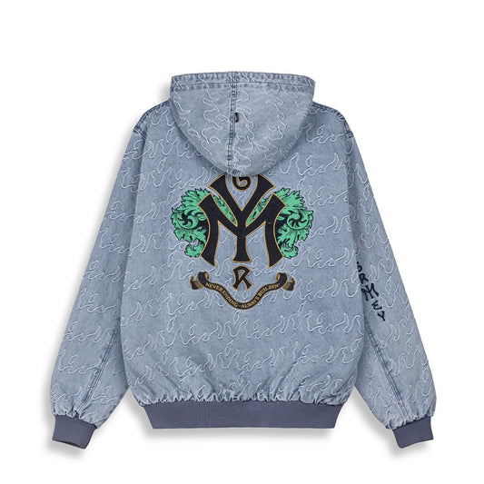 Chaqueta Grimey Sweet Science Denim Jacquard Washed Blue