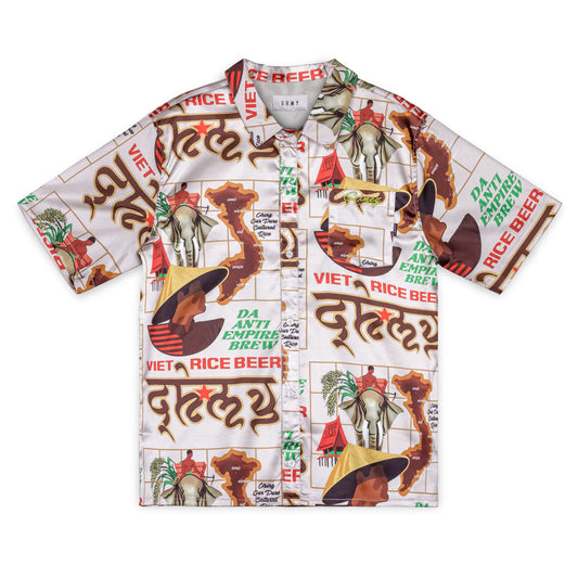 CAMISA GRIMEY VIET CONG BEER SATIN - WHITE | Summer 23
