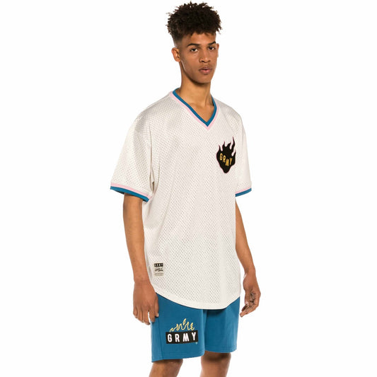 Camiseta de Mesh Grimey Trespass - White| Summer 22