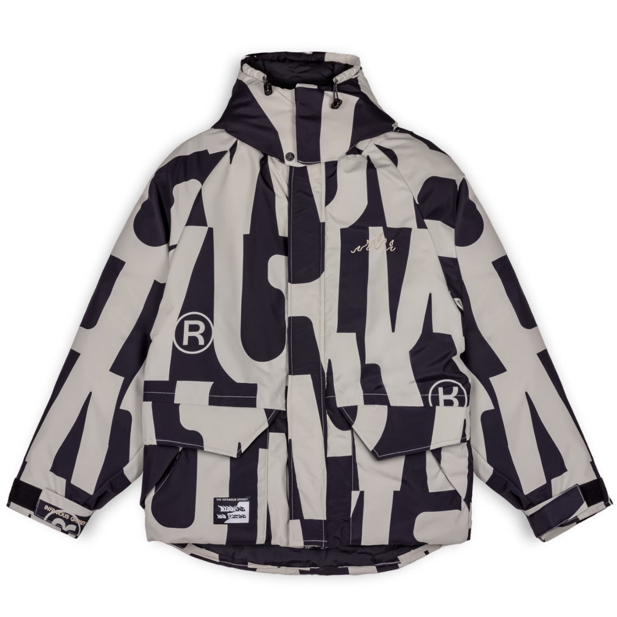 Parka Grimey SNOW FOX All Over Print Black