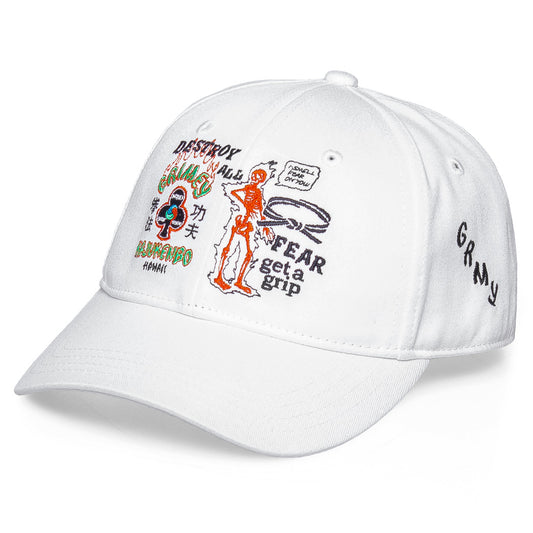 Gorra Grimey "Destroy All Fear" Curved Visor Cap - White | Fall 21