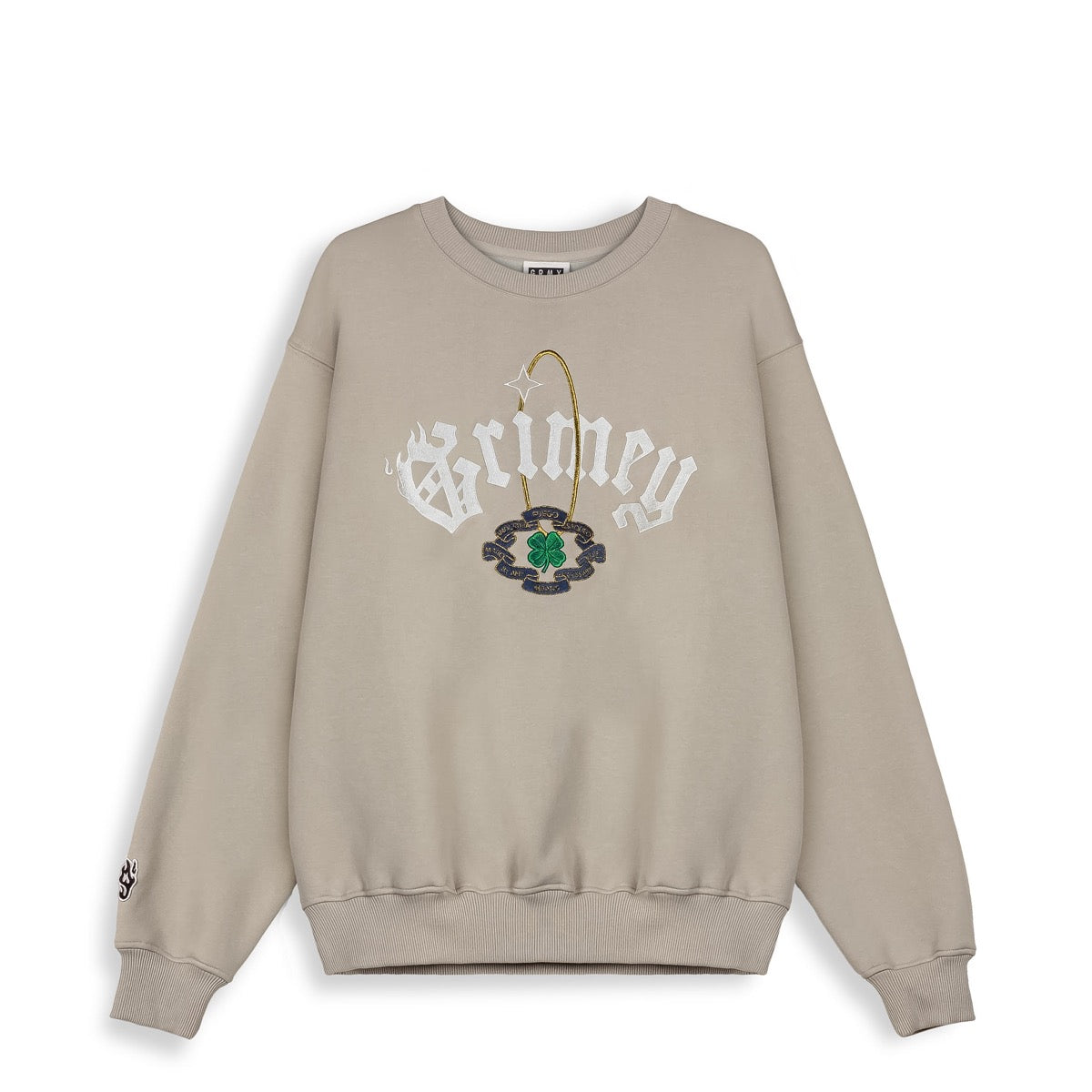 Sudadera Grimey Saoirse Vintage Crewneck Grey Grey