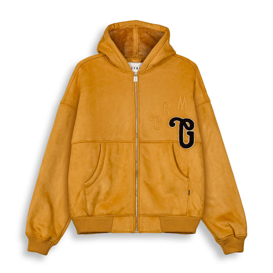 Chaqueta Bomber Grimey JUNGLE PUNCH Suede Hood - Brown