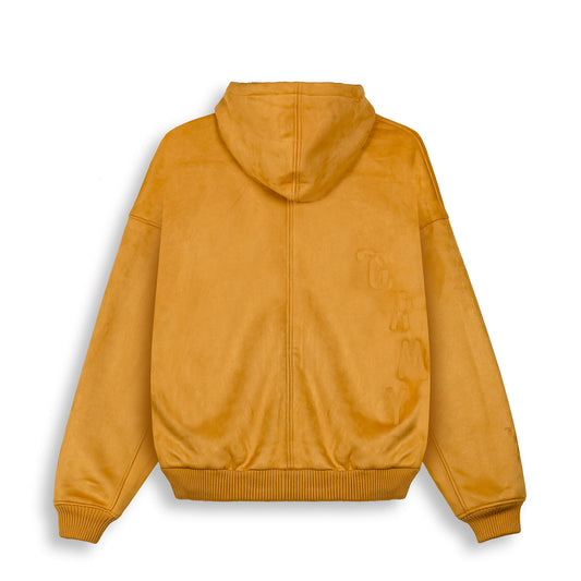 Chaqueta Bomber Grimey JUNGLE PUNCH Suede Hood - Brown