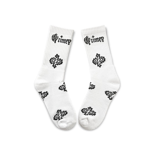 GRIMEY CAUSING PANIC LOS NITE SOCKS - WHITE | SS24