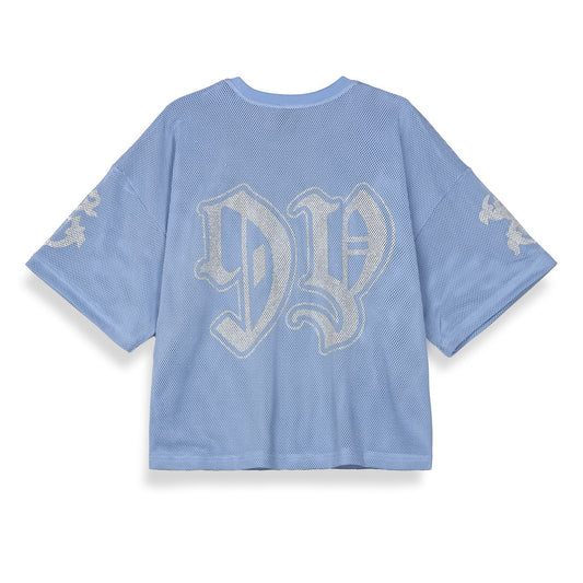 Chief Watcher Mesh Boxy Hellblaues T-Shirt