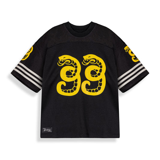 Droppin Science Mesh Boxy Black Football Shirt