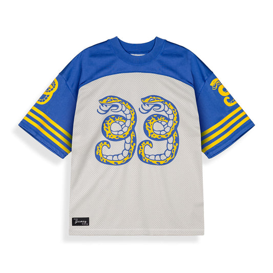 Droppin Science Mesh Boxy Off White Football Shirt