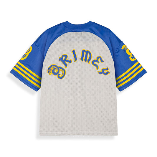 Droppin Science Mesh Boxy Off White Football Shirt