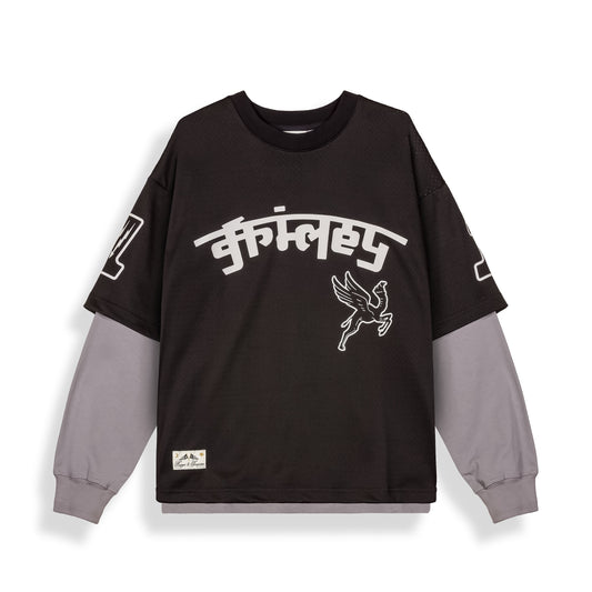 Camiseta De Manga Larga Race War Mesh Black