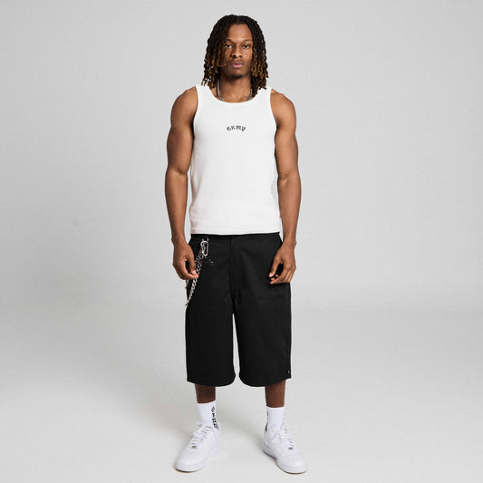 Camiseta sin mangas Chief Watcher Waffle Off White de la marca Grimey, con textura de waffle en color blanco roto.