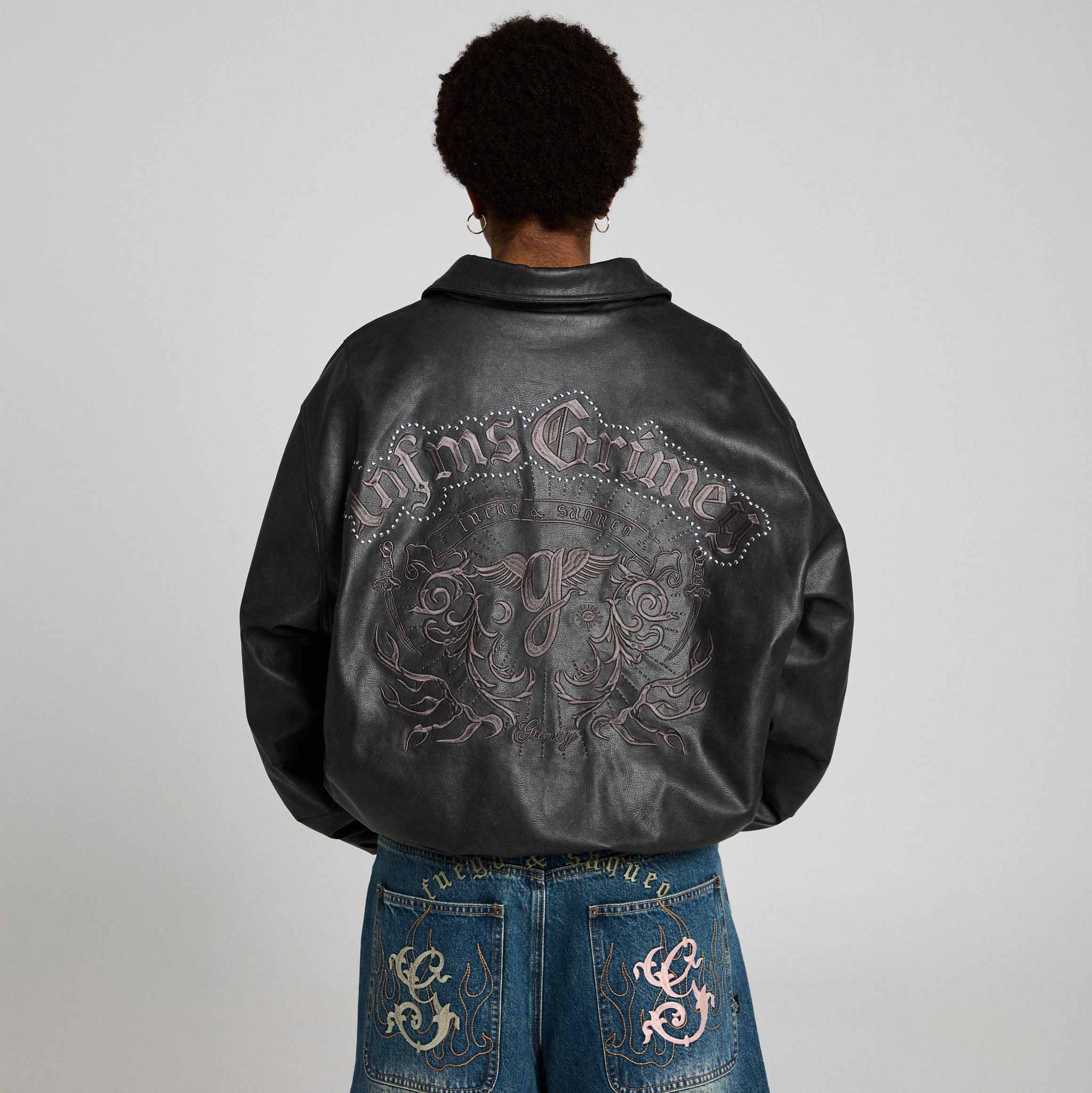Chaqueta Bomber Chief Watcher Pu Leather Black – Grimey