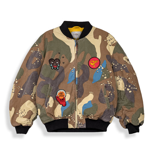 Grimey GLORIFIED Bomber Jacket - Camo | Spring 22