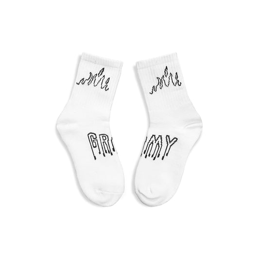 GRIMEY BACK AT YOU NORMALE SOCKEN – WEISS | FW23