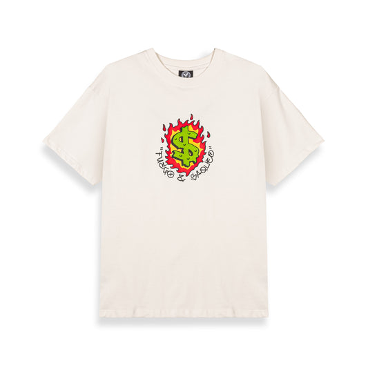 The Shelter Bucks To Burn Off White T-Shirt