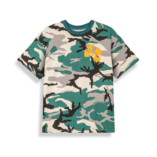 Camiseta Tical X Grimey Camo Regular Green Camo