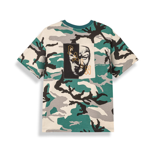 Camiseta Tical X Grimey Camo Regular Green Camo