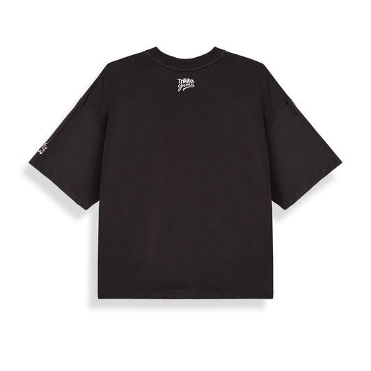 Camiseta Trikko X Grimey Boxy Negra