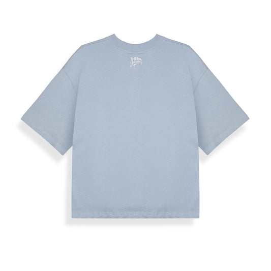 Camiseta Trikko X Grimey Boxy Azul Claro