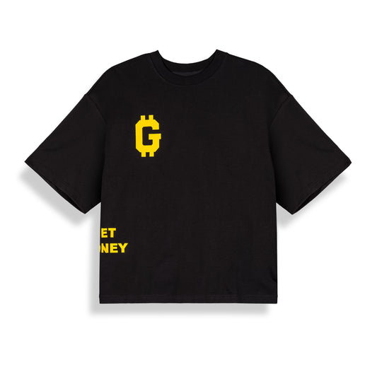 Hol dir das Geld Boxy Schwarze T-Shirt
