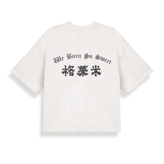 Camiseta Hans Island Boxy Off White