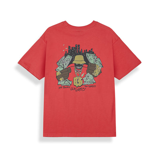 Das rote Charakter-T-Shirt