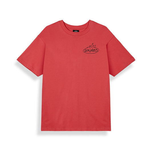 Das rote Charakter-T-Shirt