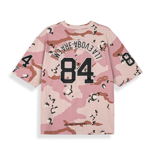 Camiseta Concreat Jungle All Over Print V Neck Oversized Pink Camo