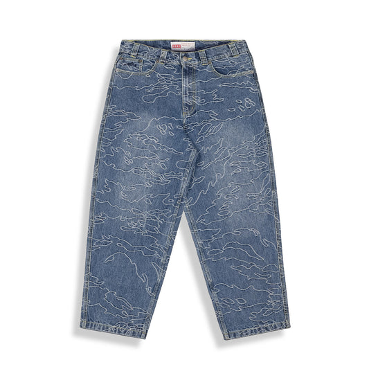 Pantalón Odd Cutlass Jacquard Big Boy Denim Washed Blue