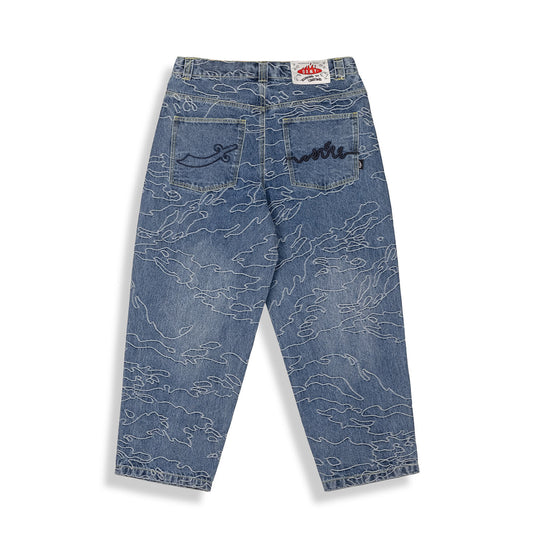 Pantalón Odd Cutlass Jacquard Big Boy Denim Washed Blue