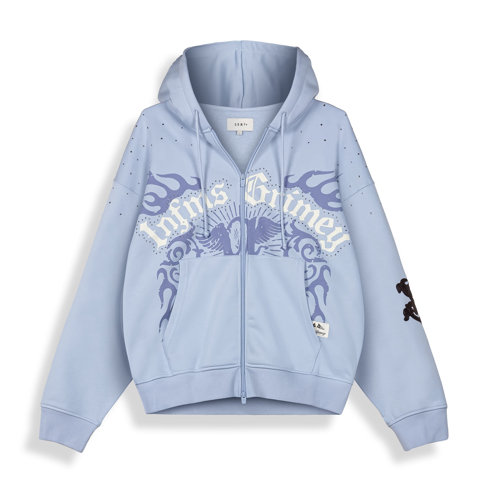 Sudadera Chief Watcher Zipper Light Blue – Grimey