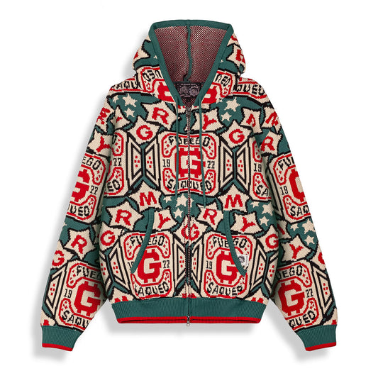 Sudadera Sho Nuff Knit Zipper Petrol Green