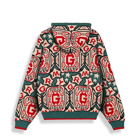 Sudadera Sho Nuff Knit Zipper Petrol Green