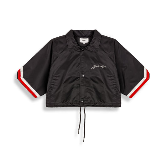 Grimey "The Loot" Short Sleeve Coach Jacket Black | Spring 21