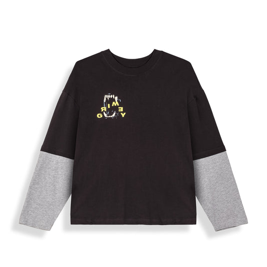 Camiseta De Manga Larga Wild One Layered Black
