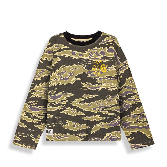 Camiseta De Manga Larga Odd Cutlass Camo Waffle Black Camo
