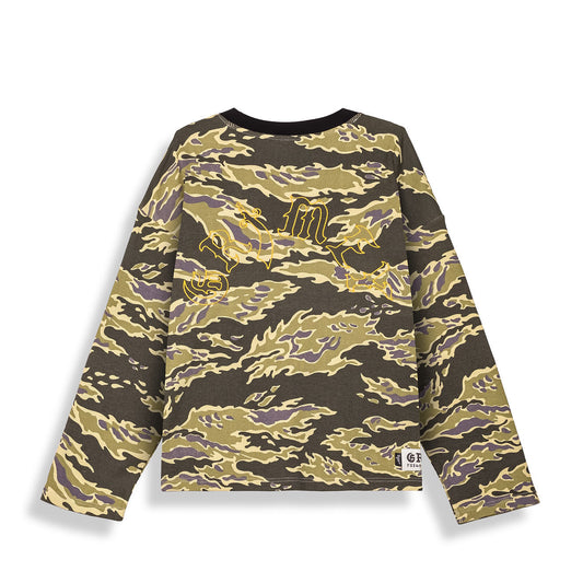 Camiseta De Manga Larga Odd Cutlass Camo Waffle Black Camo