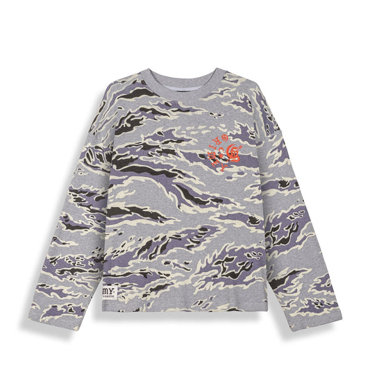 Camiseta De Manga Larga Odd Cutlass Camo Waffle Grey Camo