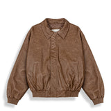Chaqueta Bomber Chief Watcher Pu Leather Brown
