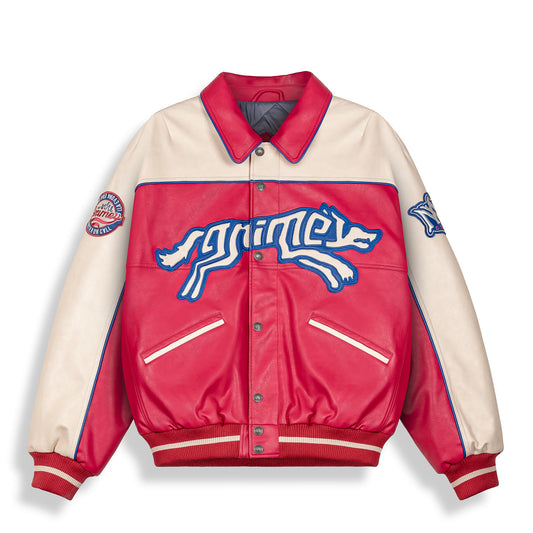 Chaqueta Wild One Pu Leather Washed Red