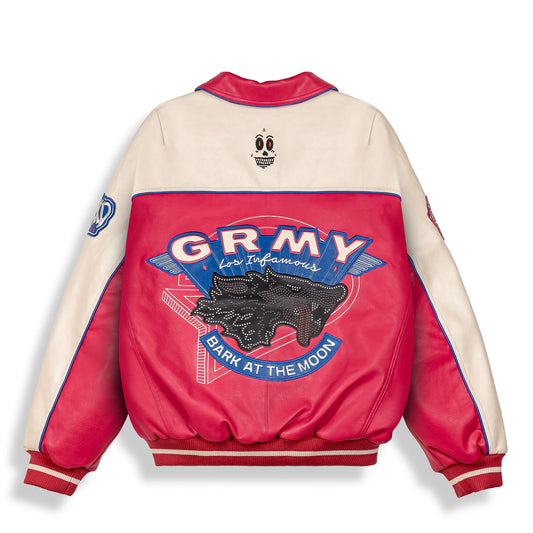 Chaqueta Wild One Pu Leather Washed Red