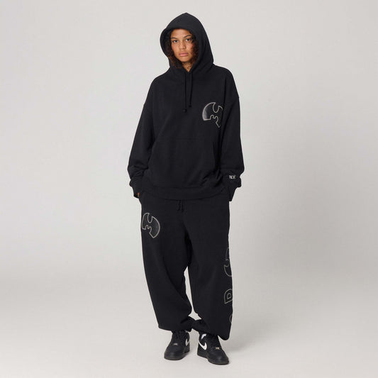 Sudadera Tical X Grimey Regular en color negro, con diseño de marca visible y corte cómodo, vista frontal.