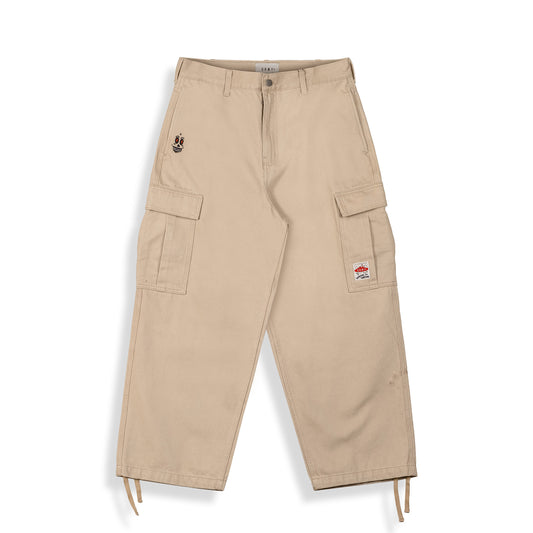 Wild One Baggy Cargo-Denimhose Khaki