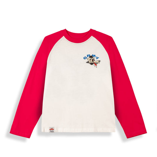 Camiseta De Manga Larga Wild One Raglan Red