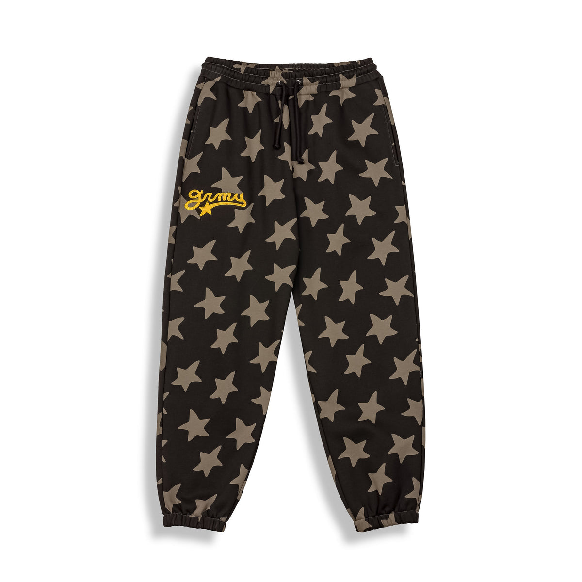 Pantalón negro Mud'S The Residence de la marca Grimey, con diseño ajustado y estilo urbano visible en la imagen.
